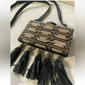 Mary Frances Beaded Crossbody Handbag OS EUC